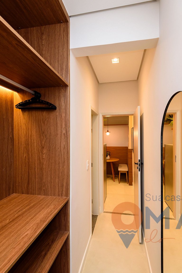 1BDR con cama king a 2 min de la playa|NSC1085/206