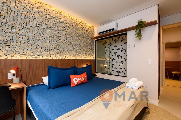 Apto com Cama King a 2 min da Praia | NSC 1085/206