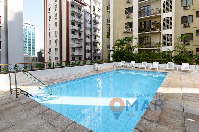 2Qtos c/ Piscina e Garagem no Humaitá|HMT 282/1301