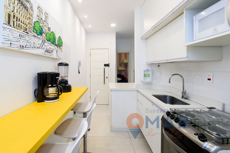 Apê com 3 quartos em Copacabana com banheira | SL 432/401