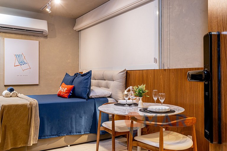Studio no Leblon a 6 min. da Praia | HC 827/306