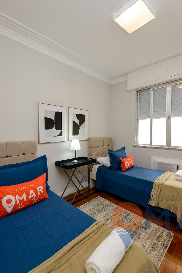 3 Quartos a 2 min da Praia de Copacabana |JN 43/42