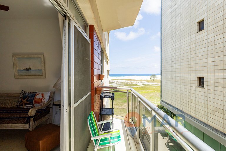 Apartamento pé na areia em Cabo Frio | RDC 60/302
