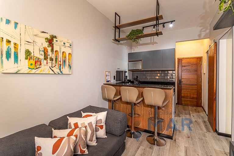 Moderno Qto&Sala a 120m da Praia | PJ 160/1108