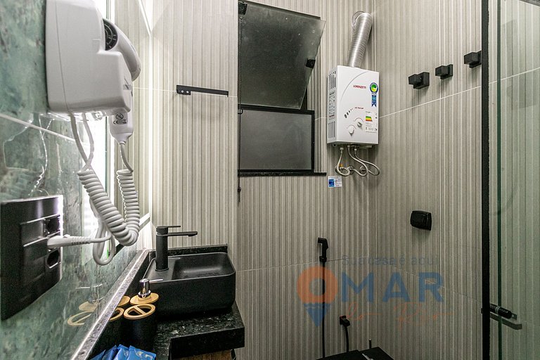 Moderno Qto&Sala a 120m da Praia | PJ 160/1108