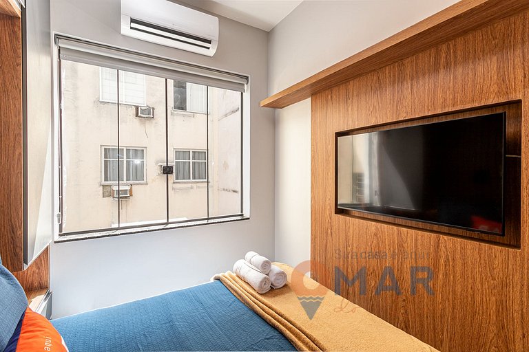 Moderno Qto&Sala a 120m da Praia | PJ 160/1108