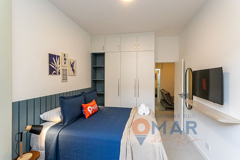 2 Quartos a 4 Min da Praia de Copacabana|SC 86/801