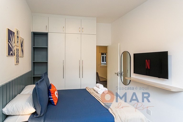 2 Quartos a 4 Min da Praia de Copacabana|SC 86/801