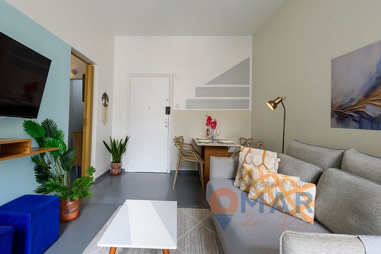 Apartamento charmoso a 2 Min da Praia | BL 54/405