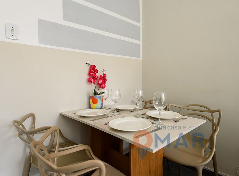 Apartamento charmoso a 2 Min da Praia | BL 54/405