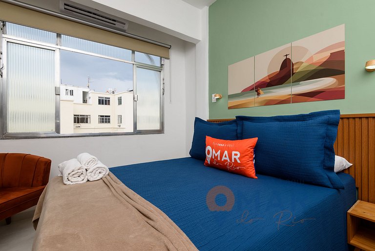 Estudio en Botafogo a 7min de la playa|PB 460/1116