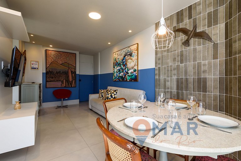 1Qto, Varanda e Vista Mar na Barra | LC 6300/905