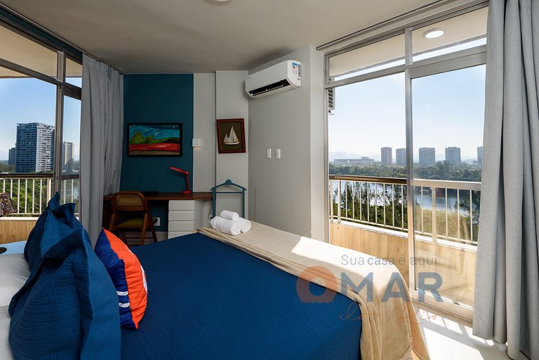 1Qto, Varanda e Vista Mar na Barra | LC 6300/905