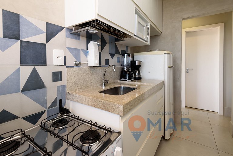1Qto, Varanda e Vista Mar na Barra | LC 6300/905