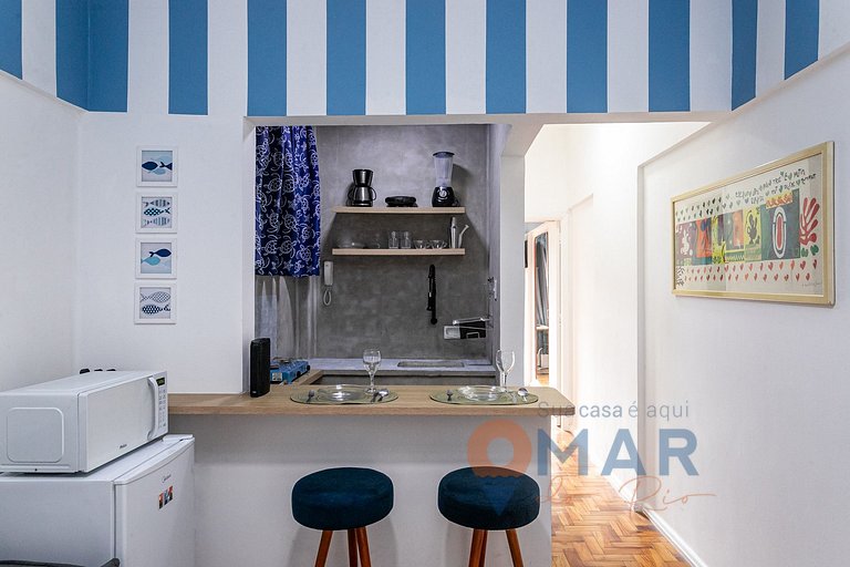 Apto Praiano em Copacabana: 1Min do Mar|GS 738/507