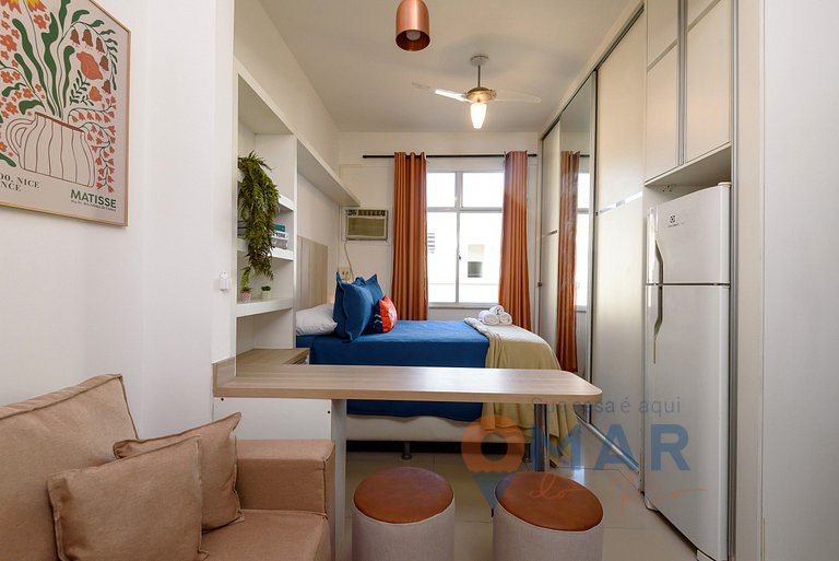 Estudio en Botafogo Cerca de la Playa| PB 356/1240