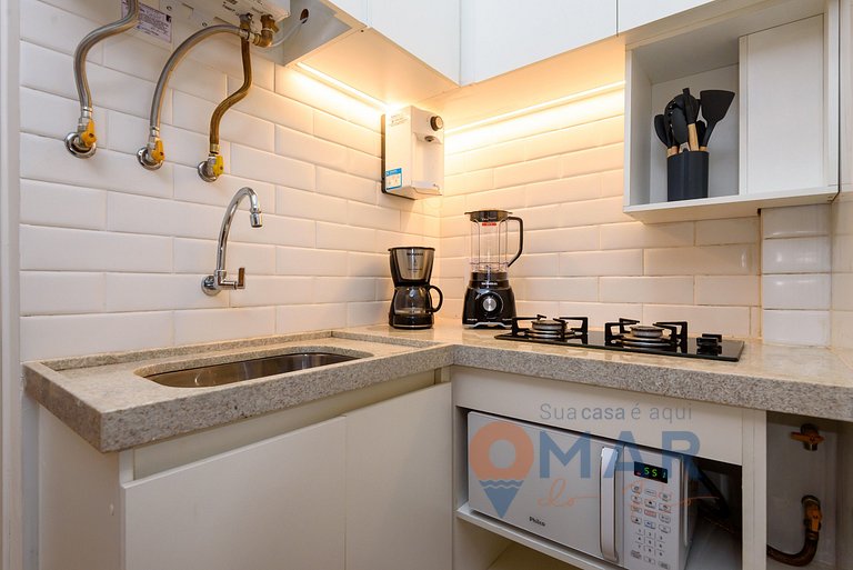 Studio perto do metrô e 8min da praia | SF 228/934