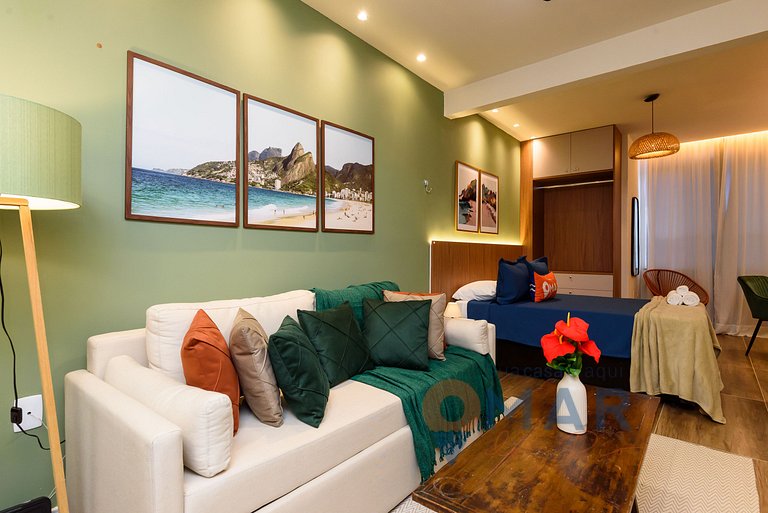 Estudio 4 min de la playa de Copacabana|RP195/1001